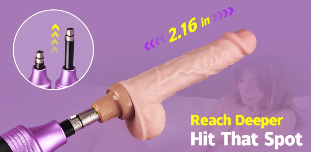 Thrust Master 180° Adjustable Sex Machine Review – Powerful & Adjustable Thrusting Toy 8 Close-up of Thrust Master sex machine adjustable thrust rod showing 2.16 inch extension capability